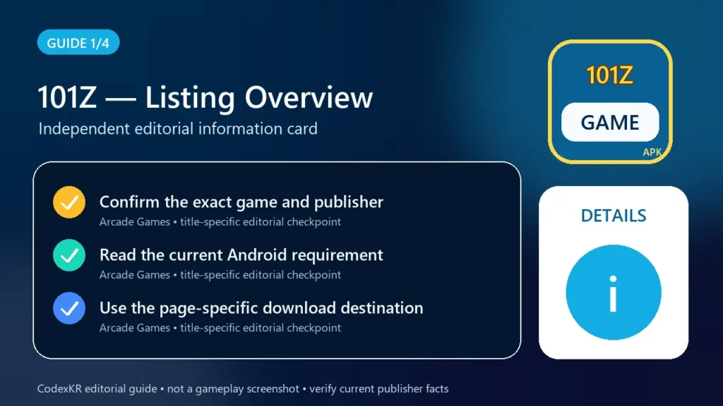 101Z APK information and safety guide card 1