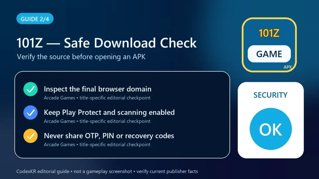101Z APK information and safety guide card 2