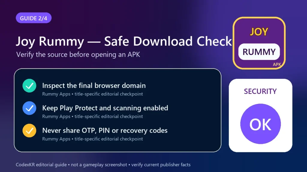 Joy Rummy APK information and safety guide card 2