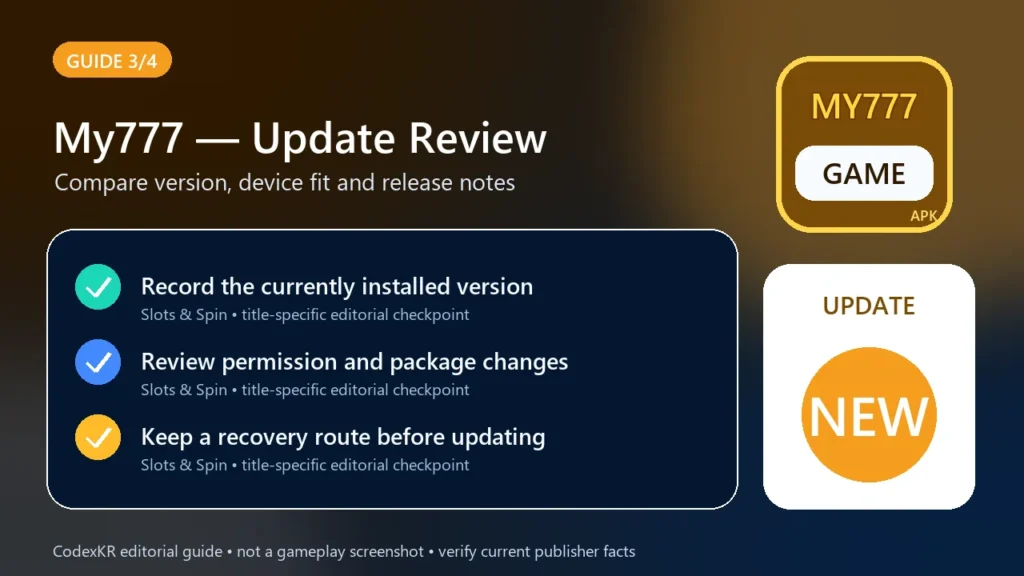 My777 APK information and safety guide card 3