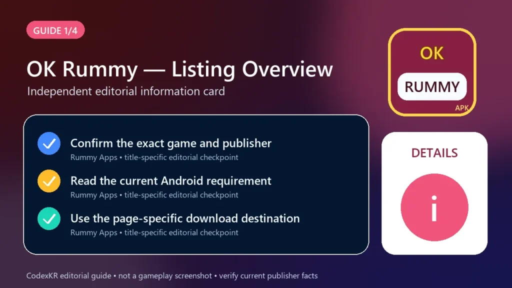 OK Rummy APK information and safety guide card 1