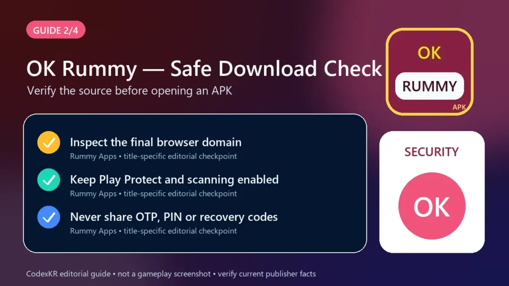 OK Rummy APK information and safety guide card 2