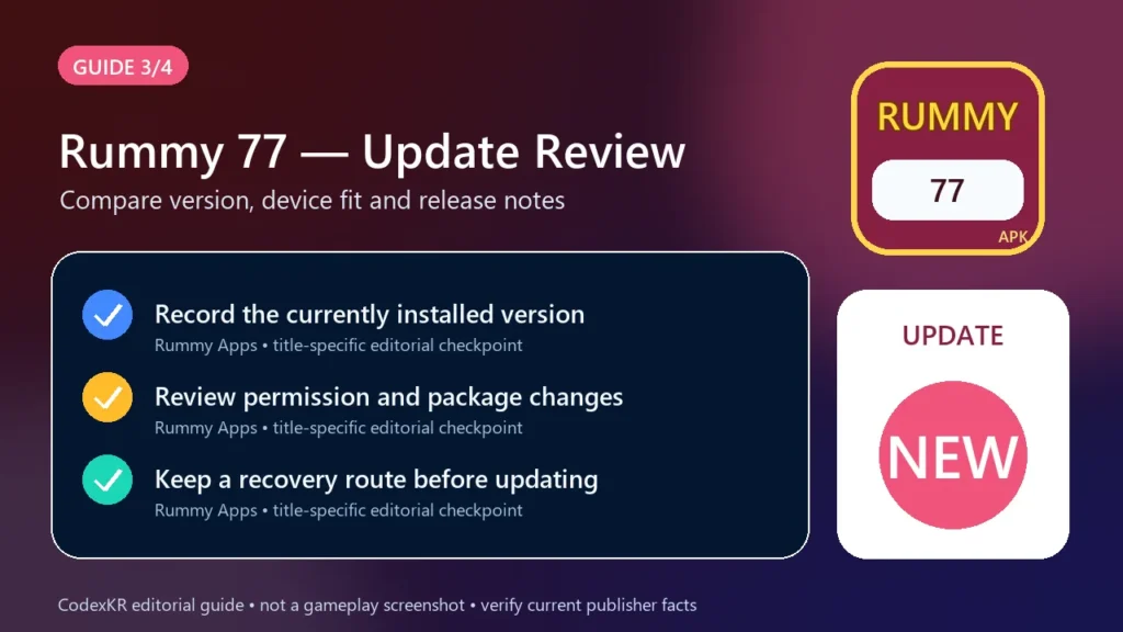 Rummy 77 APK information and safety guide card 3