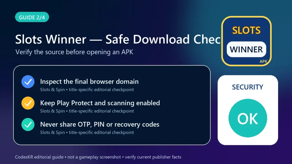 Slots Winner APK information and safety guide card 2