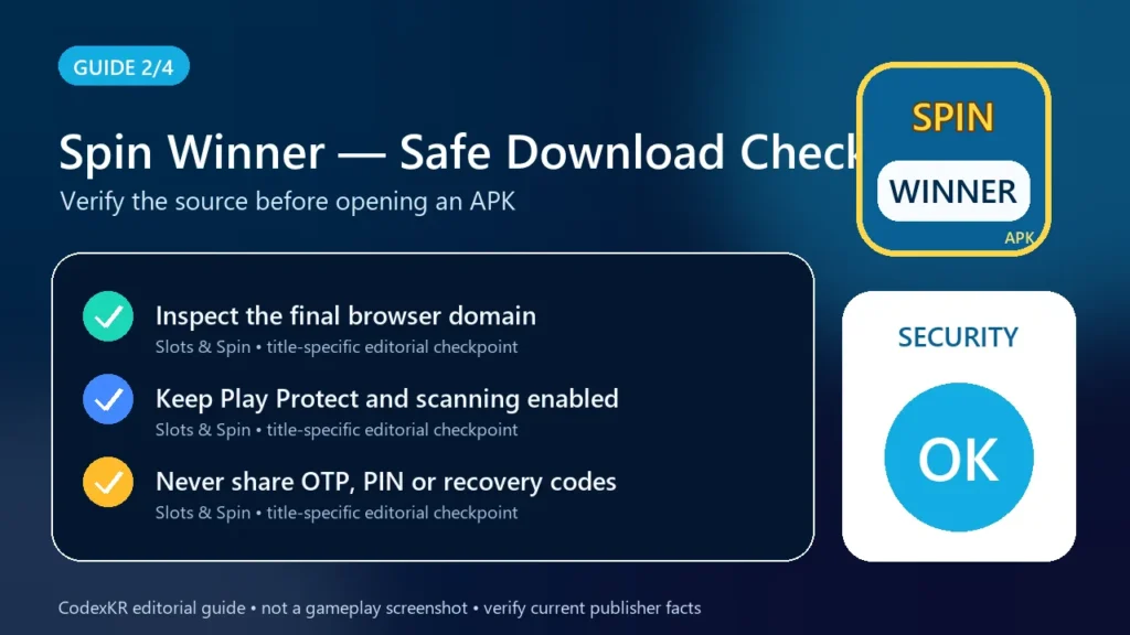 Spin Winner APK information and safety guide card 2