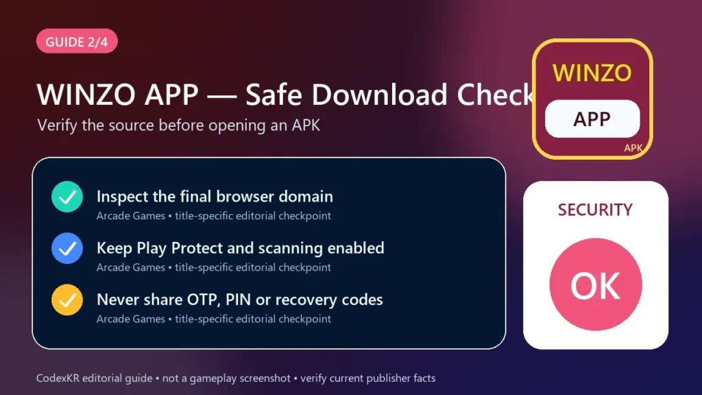 WINZO APP APK information and safety guide card 2