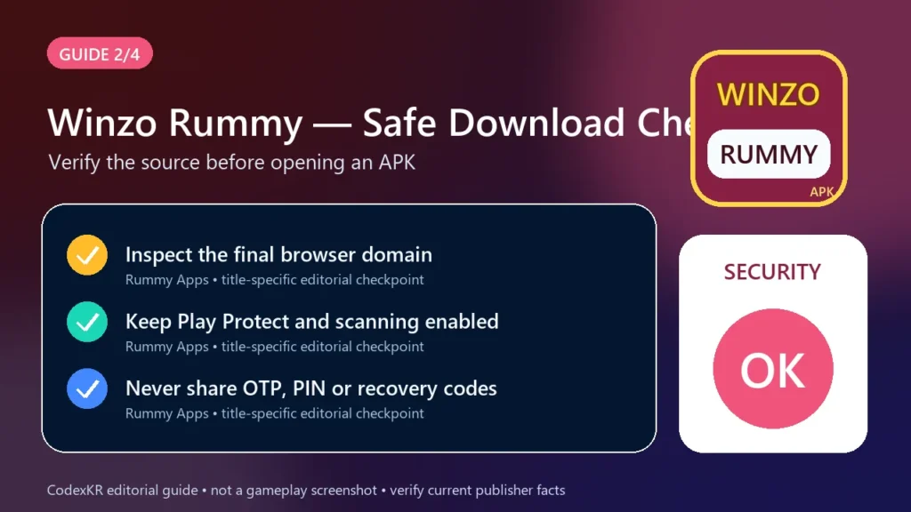 Winzo Rummy APK information and safety guide card 2