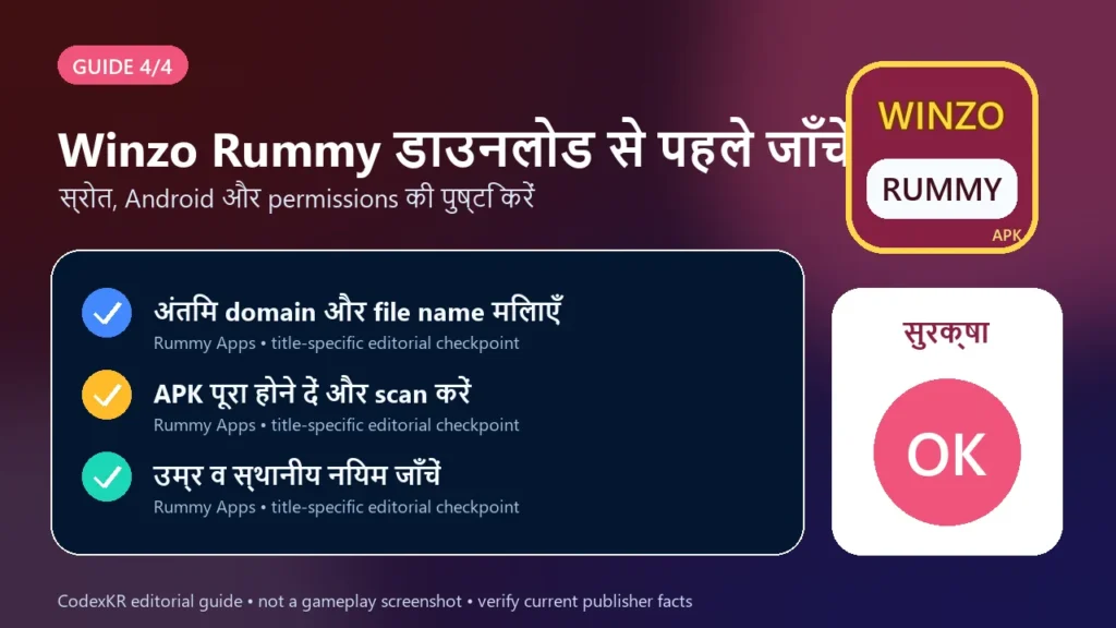 Winzo Rummy APK information and safety guide card 4