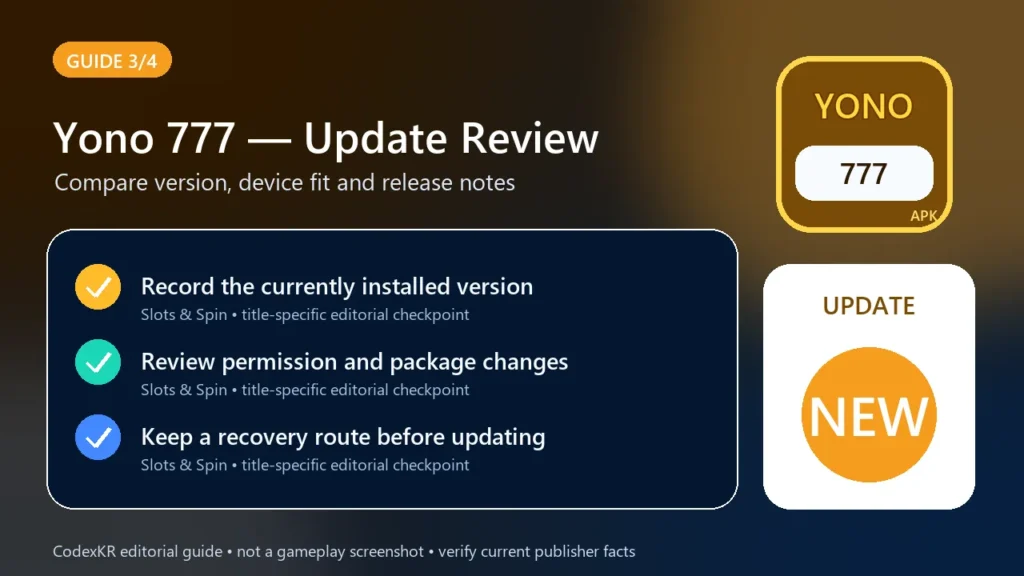 Yono 777 APK information and safety guide card 3